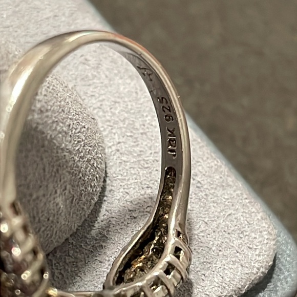 Vintage Camrose & Kross JBK Jackie Kennedy 925 Silver Crystal Ring Size 9.75 - Picture 12 of 15